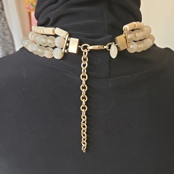 Chico's Multi-Layered Necklace with Shell Pendant - Picture 5 of 8